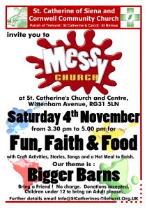 November Messy Church Advert - Bigger Barns